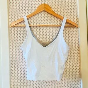 Lululemon Align Cropped Length White Crop Workout Tank Top Size 6